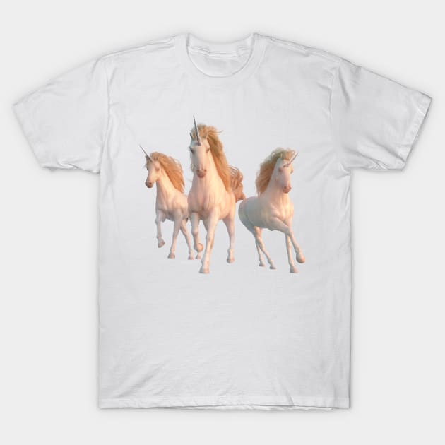 Unicorn Stampede T-Shirt by David Penfound Artworks